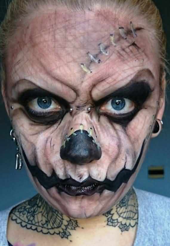 Creepy halloween makeup ideas, halloween makeup ideas , Creepy halloween makeup , halloween makeup , halloween ideas , Halloween , Creepy Halloween