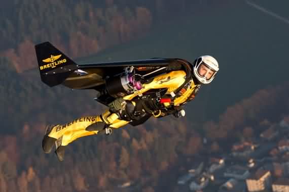 Two Men With Jetpacks Flying Over UAE