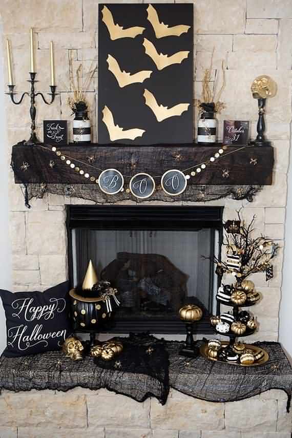 Unforgettable Halloween Fireplace Mantel Decorating Ideas , Halloween Fireplace Mantel Decorating Ideas , Unforgettable Halloween Fireplace , Fireplace Mantel Decorating Ideas , Halloween , Unforgettable Halloween Fireplace Mantel , Unforgettable Halloween Fireplace Mantel Decorating , Unforgettable Halloween