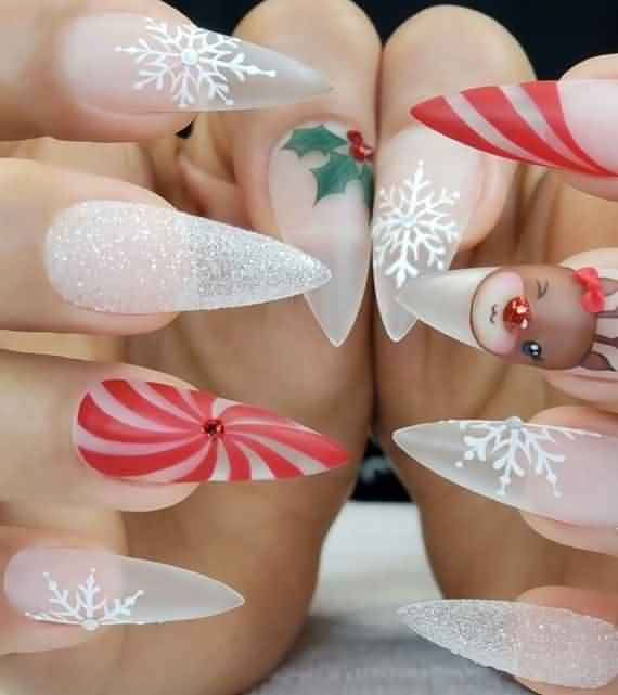 Christmas Nail Colors And Designs For Long Nails, Christmas Nail, Colors And Designs For Long Nails , Christmas Nail Colors , Long Nails , Christmas , Nail Colors And Designs For Long Nails , Nails , Nail