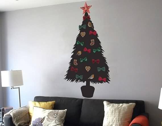 wall christmas tree decorating ideas, wall christmas tree, decorating ideas, christmas tree, Christmas, tree, wall 