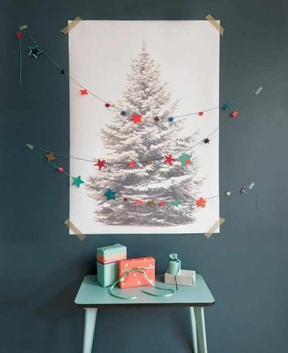 wall christmas tree decorating ideas, wall christmas tree, decorating ideas, christmas tree, Christmas, tree, wall 