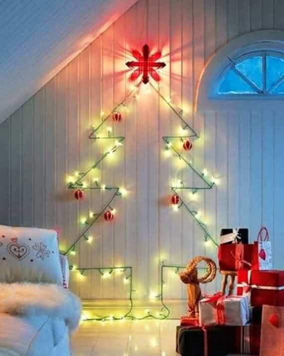 wall christmas tree decorating ideas, wall christmas tree, decorating ideas, christmas tree, Christmas, tree, wall 