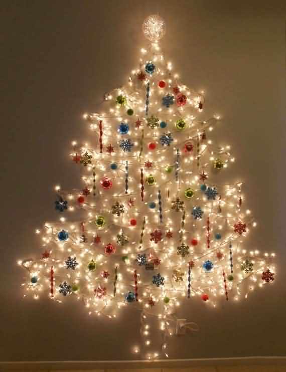 wall christmas tree decorating ideas, wall christmas tree, decorating ideas, christmas tree, Christmas, tree, wall 