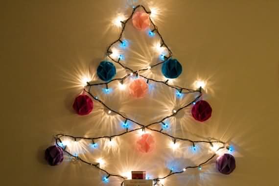 wall christmas tree decorating ideas, wall christmas tree, decorating ideas, christmas tree, Christmas, tree, wall 