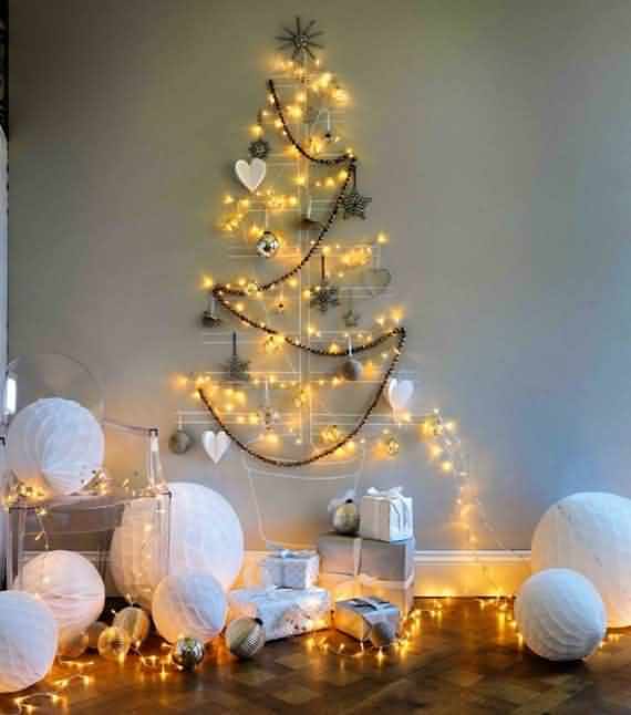 wall christmas tree decorating ideas, wall christmas tree, decorating ideas, christmas tree, Christmas, tree, wall 